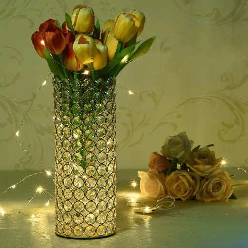 Miniatura 2 de Jarrón de cristal – Florero cilíndrico alto para centros de mesa de boda, florero decorativo brillante para mesa de comedor, fiesta, aniversario