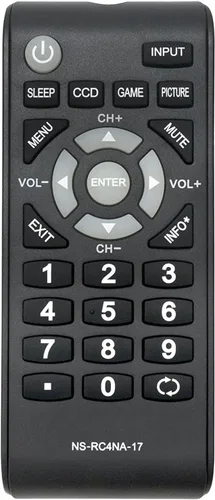 NS-RC4NA-17 - Control remoto de repuesto para Insignia TV NS24D310NA17 NS-24D310NA17 NS24D510MX17 NS-24D510MX17 NS24D510NA17 NS-24D510NA17