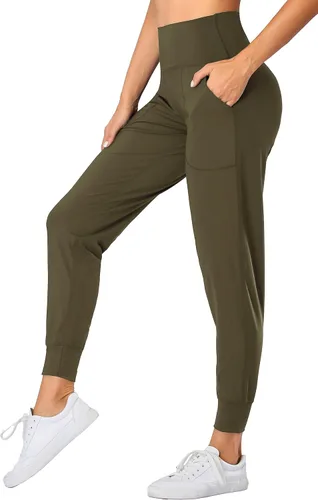 Miniatura 19 de Oalka - Pantalones deportivos para mujer, con cintura alta y bolsillos, para hacer deporte, yoga y entrenar