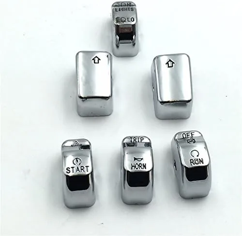 Miniatura 3 de XKH - Cubiertas cromadas para botones de interruptor de control manual para motocicleta, compatibles con Harley Davidson Softail 2011