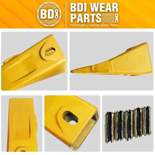 Miniatura 3 de Paquete de 3 dientes de cubo 6737325 con clavijas flexibles 6737326, dientes de cubo compatibles con estilo Bobcat para minicargadora