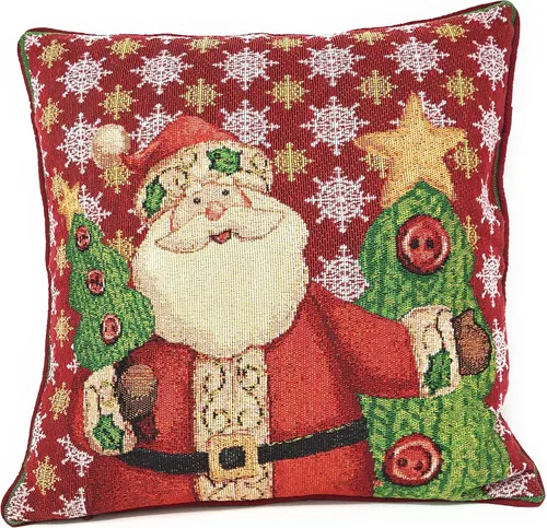 Miniatura 13 de Tache 6250-CC - Funda de cojín tejida para cojín festivo con diseño floral de Navidad, diseño floral, color rojo, 1 pieza de 16 x 16 pulgadas