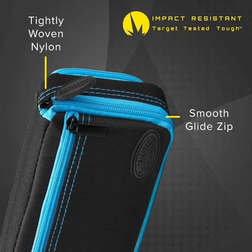 Miniatura 2 de Casemaster Plazma Plus, 3 dardos para dardos suaves y de acero con bolsillo frontal grande para dispositivos móviles, tubo de almacenamiento Franja