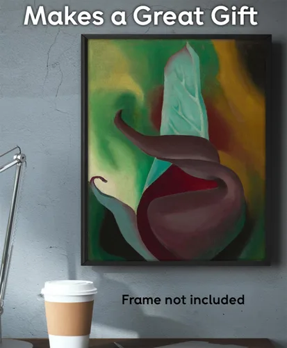 Miniatura 6 de Skunk Cabbage by Georgia O'Keeffe American Abstract Art - Oil on canvas Painting - Floral Art Decor & Gift for Art Enthusiasts
