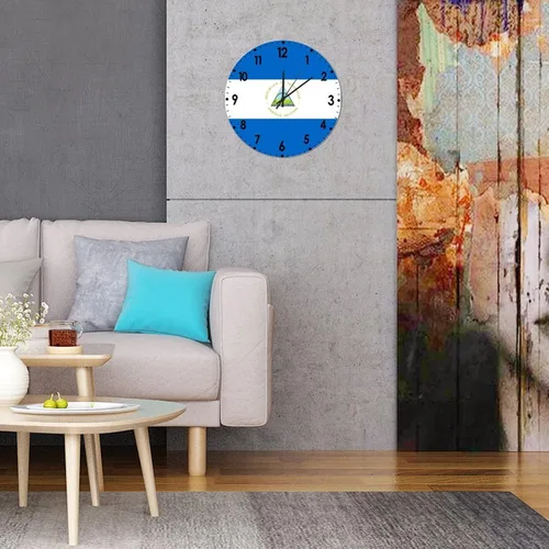 Miniatura 437 de Cheyan Reloj de pared con bandera de Canadá de 12 pulgadas, silencioso, sin tictac, de PVC, funciona con pilas, reloj redondo decorativo, regalo