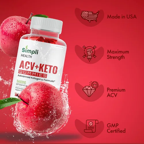 Miniatura 4 de Paquete de 3 gomitas Simpli Health ACV Keto, máxima fuerza
