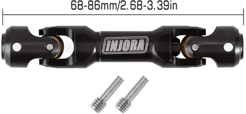 Miniatura 2 de INJORA Eje de transmisión de acero resistente para 1/10 RC Car Crawler Axial SCX10 90046 AXI03007 TRX4 Redcat Gen8 (68-86mm)