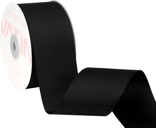 Miniatura 42 de Vatin - Rollo de cinta de grogrén, rollos de 25-50 yardas, perfecto para decoración de bodas, coronas, baby showers, envolturas de paquete de regalo