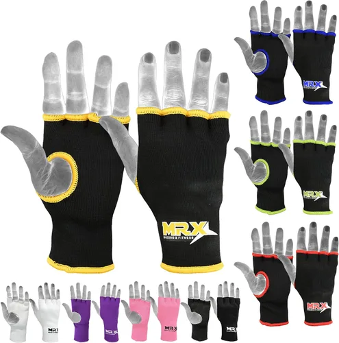 Miniatura 12 de Muay Thai - Guantes interiores de boxeo protectores para mano, puño de MMA (rosa, L)