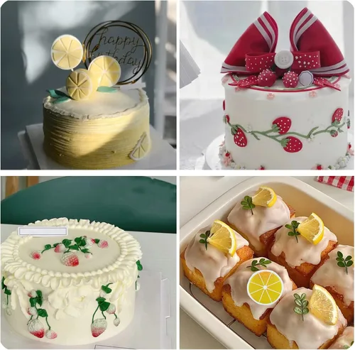 Miniatura 5 de Molde para fondant de arándanos, frambuesas, cerezas, fresas, rebanadas de limón, molde de siliocne, serie de bayas, molde de pasta de goma