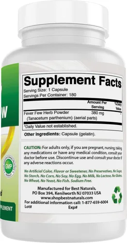 Miniatura 7 de Best Naturals matricaria 380 mg 180 Cápsulas