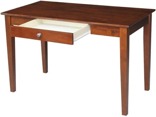 Miniatura 4 de IC International Concepts, Escritorio con cajón, madera maciza, parawood real, 48 pulgadas de ancho x 26 pulgadas de profundidad x 30 pulgadas