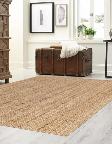 Miniatura 7 de Alfombras rectangulares trenzadas a mano de yute natural para estar, interiores y exteriores, alfombra de pasillo de cocina (24 x 72 pulgadas