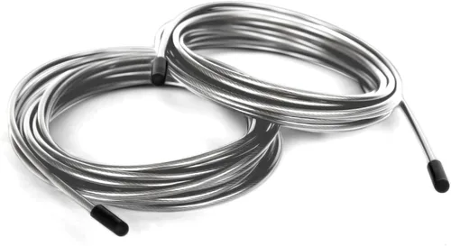 Miniatura 8 de BRANK SPORTS® Paquete de 2 cuerdas de acero de repuesto para todas las cuerdas de saltar Longitud 12 pies 2 diámetros y 7 colores para elegir