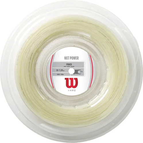 Miniatura 10 de Cuerda de tenis Wilson NXT - Juego y carrete de 200 m Blanco
