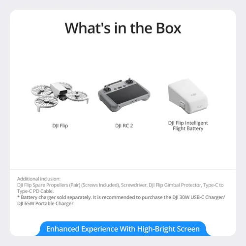 Miniatura 6 de DJI Flip con control remoto de pantalla RC 2, Drone Follow Me con cámara 4K UHD para adultos, menos de 8.78 oz, estabilización de cardán de 3 ejes