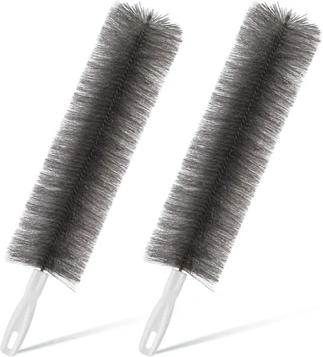 Miniatura 7 de Sliner 2 cepillos de limpieza de ventilador flexibles, limpiador de plumero reutilizable de telaraña, removedor de suciedad de cabeza de microfibra