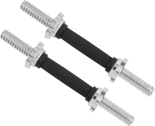Yes4All Threaded Dumbbell Handles, Adjustable Dumbbell Bar Pair, 14/16/18/24-Inch Sizes, Fits 1" or 1.15" Plates, Non-Slip Grip, Secure Star-Lock