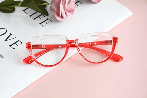 Miniatura 6 de Eyekepper Gafas para Mujeres Lectura - Señoras Media Luna Diseño Lectores - Transparente/Rojo +2.50, Transparente/Rojo