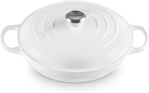 Miniatura 29 de Le Creuset Braiser Signature de hierro fundido esmaltado, 5 cuartos de galón, Flame Llama