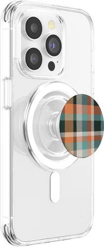 Miniatura 3 de Tema de cuadros de otoño PopSockets MagSafe PopGrip con tema de calabaza de otoño para iPhone