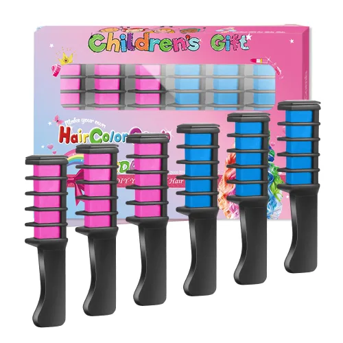 Nuevo peine de tiza para el cabello, tinte temporal para niñas y niños con cabello de color claro, tiza lavable para niñas de 4, 5, 6, 7, 8, 9, 10
