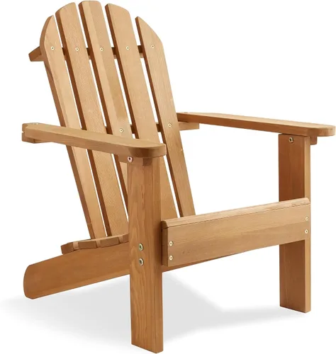 Casafield Silla Adirondack para niños, sillas de madera de cedro para exteriores, para patio, terraza, césped y jardín, parcialmente premontada,