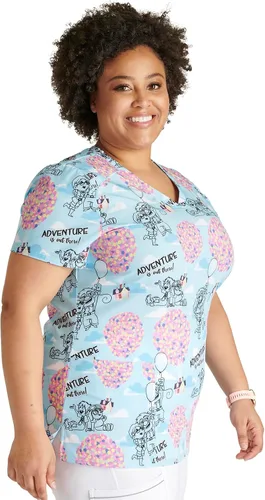 Miniatura 3 de Tooniforms Mujer Scrubs Top Cuello en V Estampado TF776