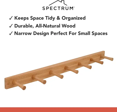 Miniatura 3 de Spectrum - Perchero de pared de madera diversificada