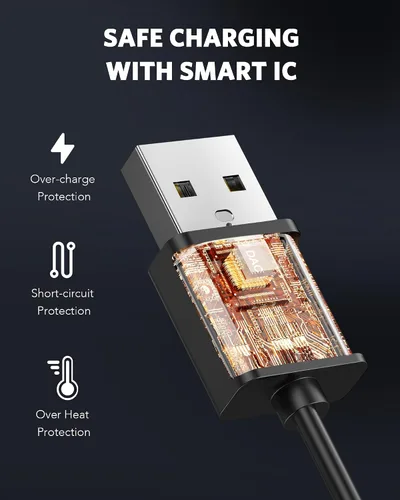 Miniatura 5 de Parsonver Paquete de 2 cargadores de reloj inteligente para SPROD1, cable de carga USB magnético para relojes inteligentes con cable de 2 pines