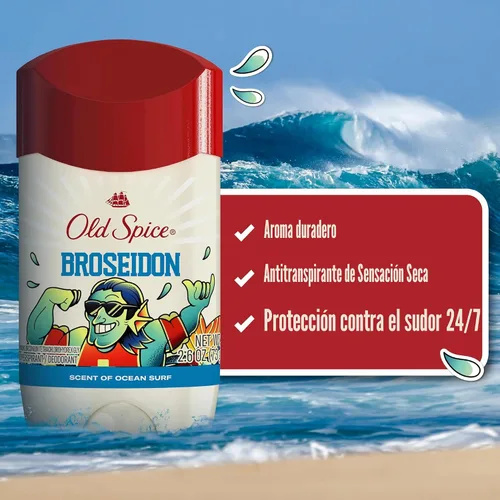 Miniatura 2 de Old Spice Desodorante antitranspirante Dry Feel para hombres, Summerdudes, protección 24/7 contra el sudor y el olor, frescura soleada 24/7 y aroma