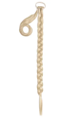 Miniatura 2 de LullaBellz Extensión de cabello sintético – Trenza, grande de 26 pulgadas de largo, rubio californiano, base de banda para el cabello, cabello