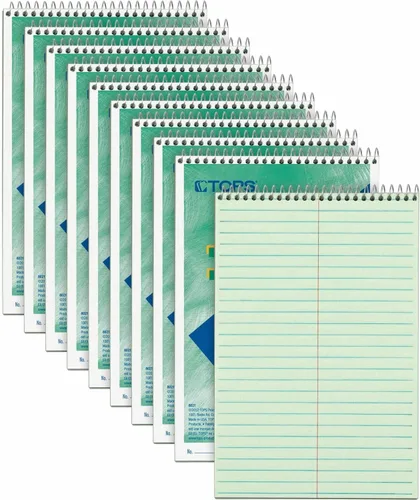 Miniatura 10 de Tops Steno Books, 6 x 9 pulgadas, regla Gregg, papel tinte verde, 80 hojas, paquete de 12 (8021)
