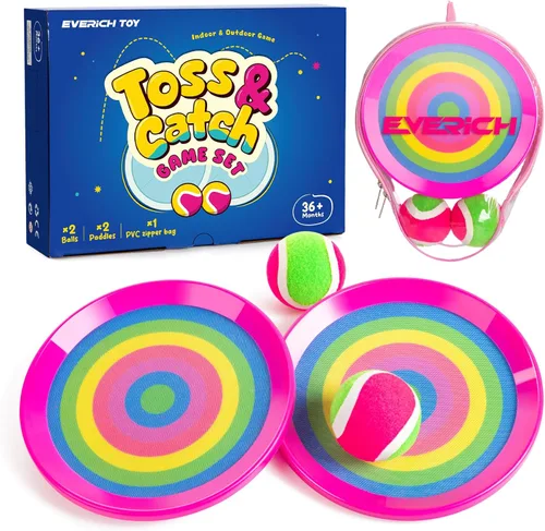 Miniatura 18 de Juego de pelota para lanzar y atrapar, juego de bolas adhesivas mejoradas para niños y niños pequeños, resistente y resistente al agua, juguete