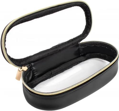 Miniatura 10 de Bolsa de maquillaje transparente pequeña, aprobada por la TSA, bolsa de aseo portátil con cremallera, bolsa de viaje para cosméticos, estuche Rosa