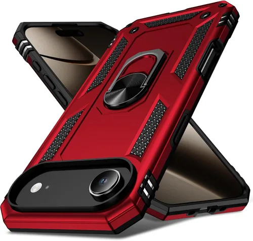 Miniatura 28 de 17 Pro - Funda de teléfono para hombre con anillo de soporte, armadura resistente de grado militar para iPhone 17 Pro, funda a prueba de golpes, Azul