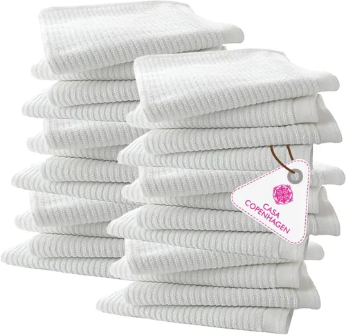 Miniatura 151 de CASA COPENHAGEN Juego de 6 toallas de palomitas de maíz, color azul polvoriento, 21.16 oz/m², 2 toallas de baño, 2 toallas de mano y 2 toallas