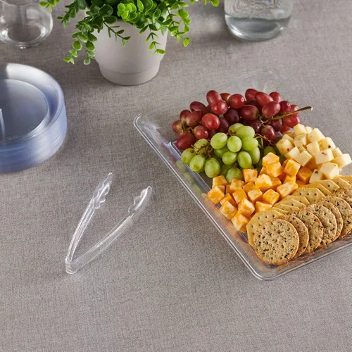 Miniatura 2 de [Pinzas Transparentes de 7.5 Pulgadas] Pinzas para servir Plasticpro de 7.5 pulgadas, resistentes y reutilizables, para cocina y barbacoa