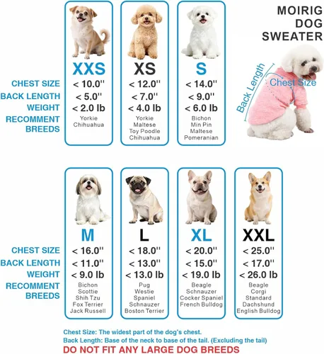 Miniatura 8 de Suéter para Perro, Suéteres para Perros Pequeños, Paquete de 2, 3 Ropa Cálida y Suave para Mascotas para Cachorro, Gato Mediano Grande, Perros Niña