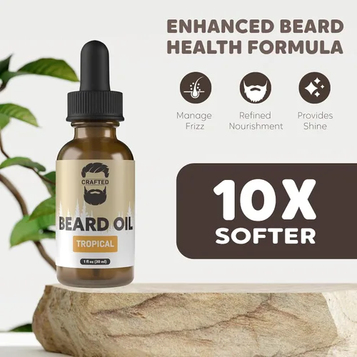 Miniatura 3 de Aceite para barba de Crafted Beards - Acondicionador de aceite para barba - Deja tu barba con una sensación increíble - Todos los ingredientes