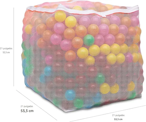 Miniatura 5 de Amazon Basics - Bolas de plástico para piscinas sin BPA con bolsa de almacenamiento, 1000 bolas (2.3 pulgadas de diámetro), colores brillantes