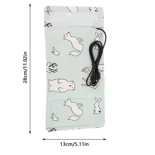 Miniatura 7 de Calentador de biberones USB para bebés, portátil, con dibujos animados, botella de leche, calentador de viaje, calentador portátil para calentar