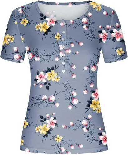 Miniatura 3 de Womens Summer Tops 2023 Vintage Tees Hawaiian Trendy Graphic Tees Flowy Tshirts Fashion Tops Summer T-Shirts