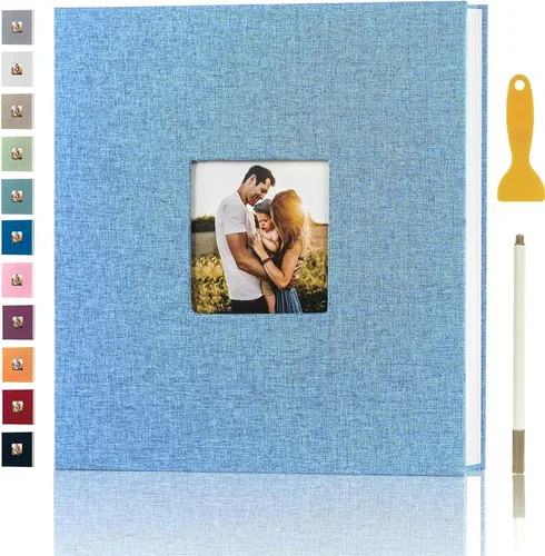 Miniatura 16 de Álbum de Fotos con Páginas Autoadhesivas para Fotos de 4x6 5x7 8x10 Pulgadas, Álbum de Fotos Magnético tipo Scrapbook con Páginas Adhesivas, Libros