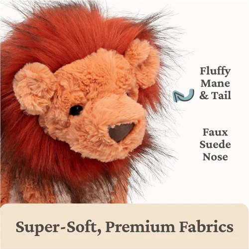 Miniatura 4 de GUND Cozys Collection - Animal de peluche de león para edades de 1 año en adelante, naranja/rojo, 10 pulgadas
