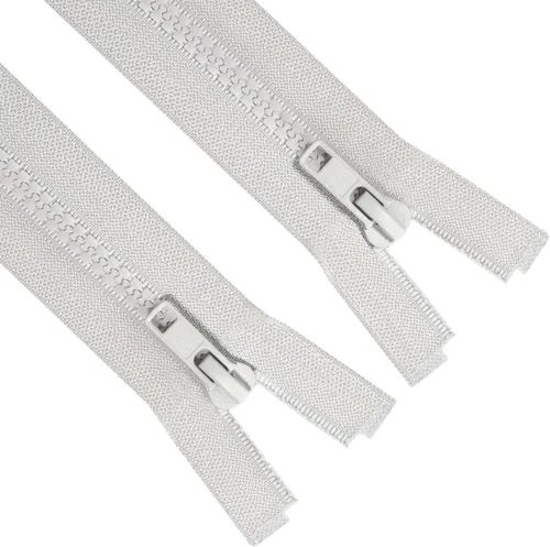 Miniatura 6 de Sawoake 2PCS #5 5 Inch Separating Jacket Zippers for Sewing Coats Jacket Zipper Beige Molded Plastic Zippers Bulk Tailor DIY Sewing Tools for