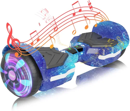 Miniatura 10 de SIMATE Patinete, altavoces Bluetooth y ruedas LED iluminadas, control por APP, motores duales de 250W, velocidad máxima de 8.5 mph y alcance máximo