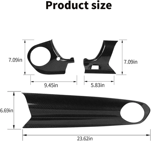 Miniatura 4 de RT-TCZ Kit de cubierta de panel de consola central, marco de medidor, accesorios de decoración interior para Chevrolet Camaro 2016-2022, grano