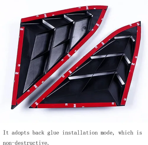 Miniatura 5 de Rejilla ABS para ventana lateral trasera, embellecedor de rejilla para ventilación, tapa de rejilla para Honda Civic Sedan 2016 2017 2018 2019 2020
