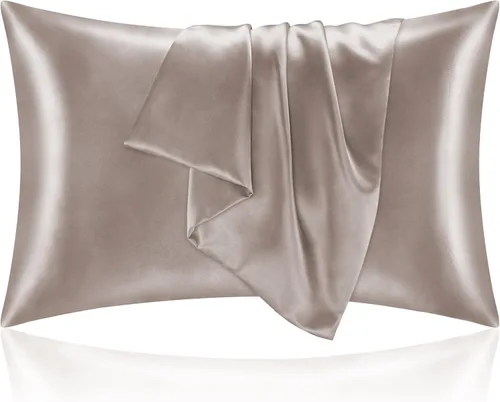 Miniatura 150 de Bedelite Funda de almohada de satén para el cuerpo, súper suave y refrescante, para el cabello y la piel, transpirable, sedosa y larga, 20 x 54 Rosa